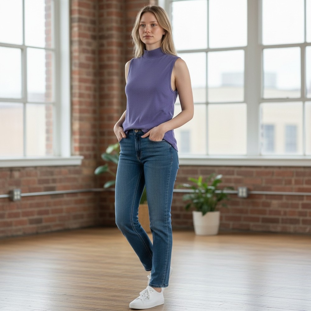 Purple Clean Girl Minimalist Coastal‎ Vintage Inspired Tank S Chris & bank
